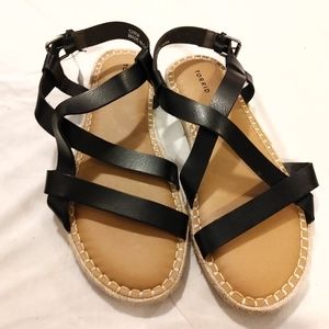 Black Torrid espadrille sandals. Size 12